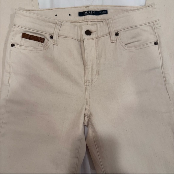 Lauren Ralph Lauren RARE Premier Skinny Ankle Cream Jeans size 4 Petite NWOT - Picture 6 of 12